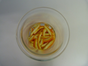 Seville orange peel, finely sliced, also contains pectin.